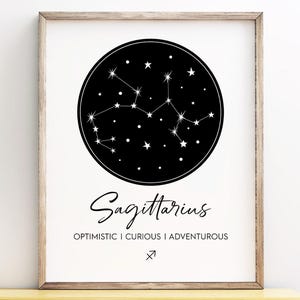 Schütze Konstellation Art druckbare, Astrologie Wandkunst, Schütze druckbare, digitale Sofort Download druckbare Wandkunst