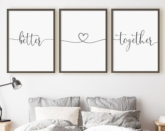 Better Together Home Decor Printable Wall Art INSTANT DOWNLOAD DIY Great Gift