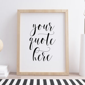 Arte mural imprimible con cita personalizada y descarga instantánea