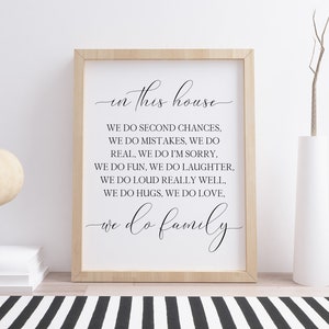 In This House We Do Family Print, House Rules Print, Digital Instant Download Printable Wall Art