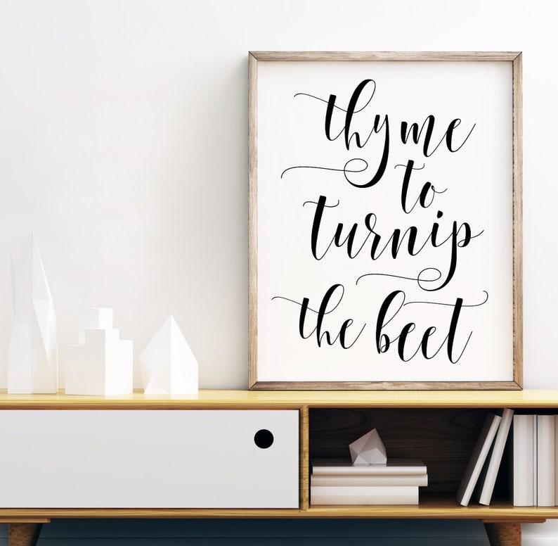 Thyme to Turnip the Beet Printable Minimalist Digital Instant Etsy