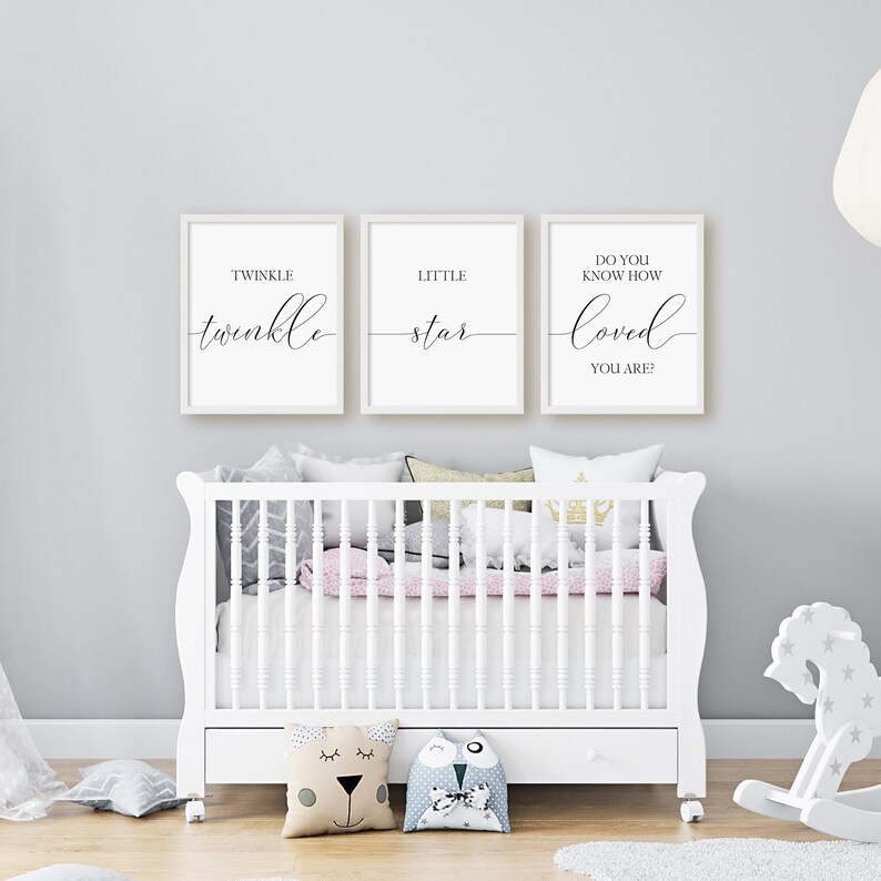 Twinkle Twinkle Little Star Printable, Set of 3 Prints, Digital Instant ...
