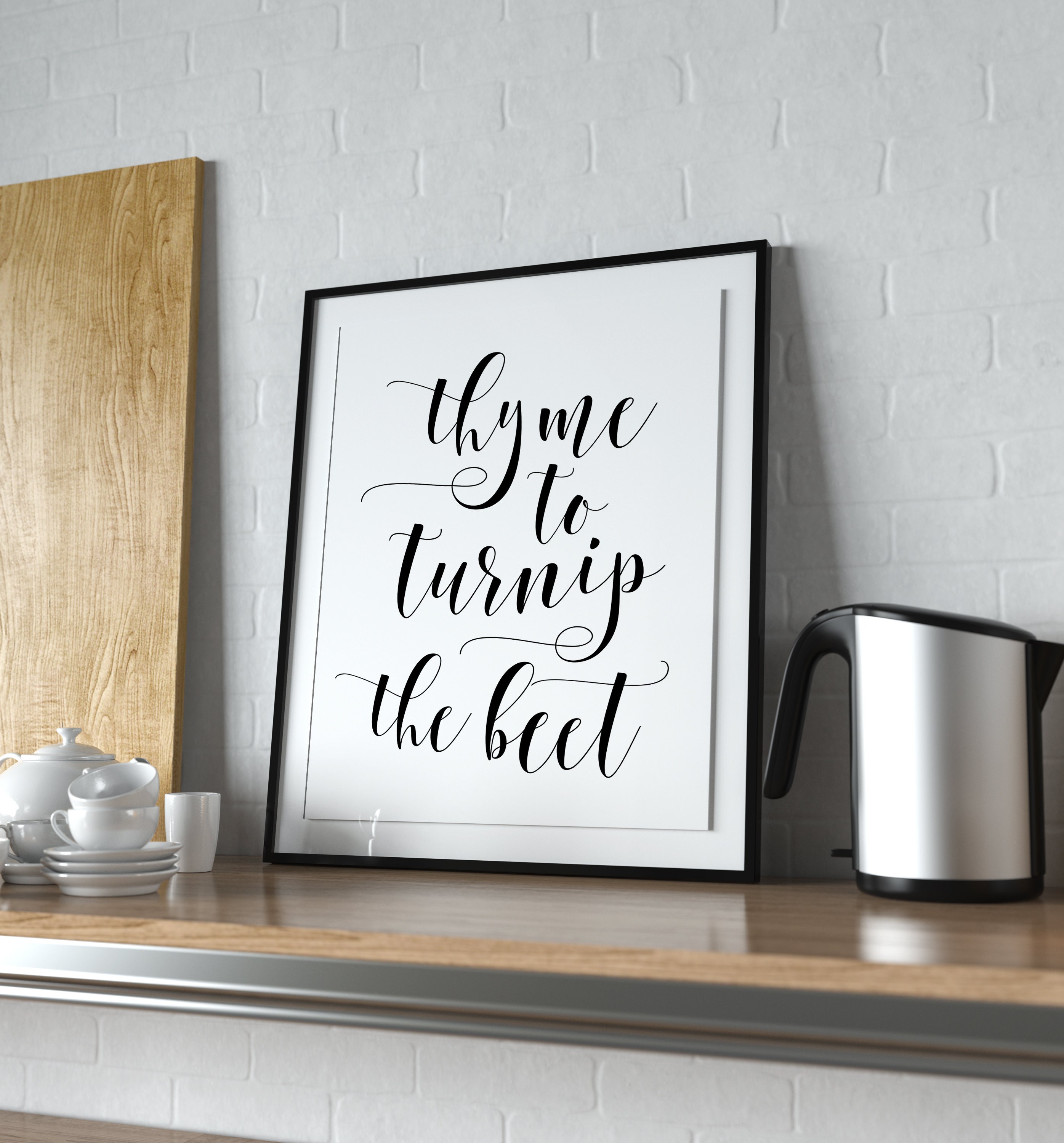 Thyme to Turnip the Beet Printable Minimalist Digital Instant Etsy