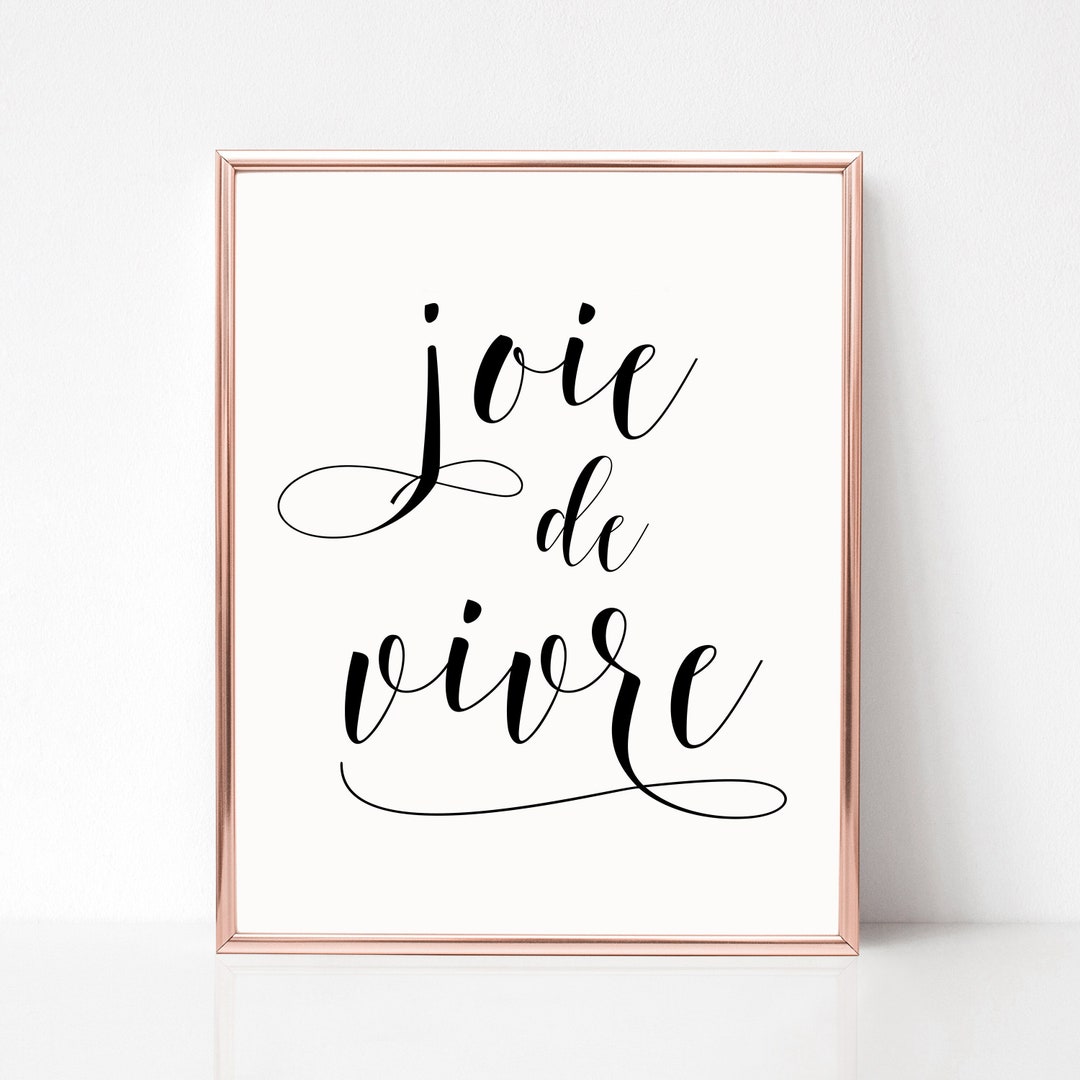 Joie De Vivre Printable, Digital Instant Download Printable Wall Art - Etsy