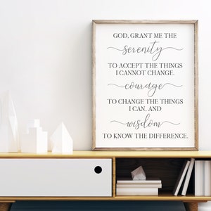 Serenity Prayer Printable, Digital Instant Download Printable Wall Art ...