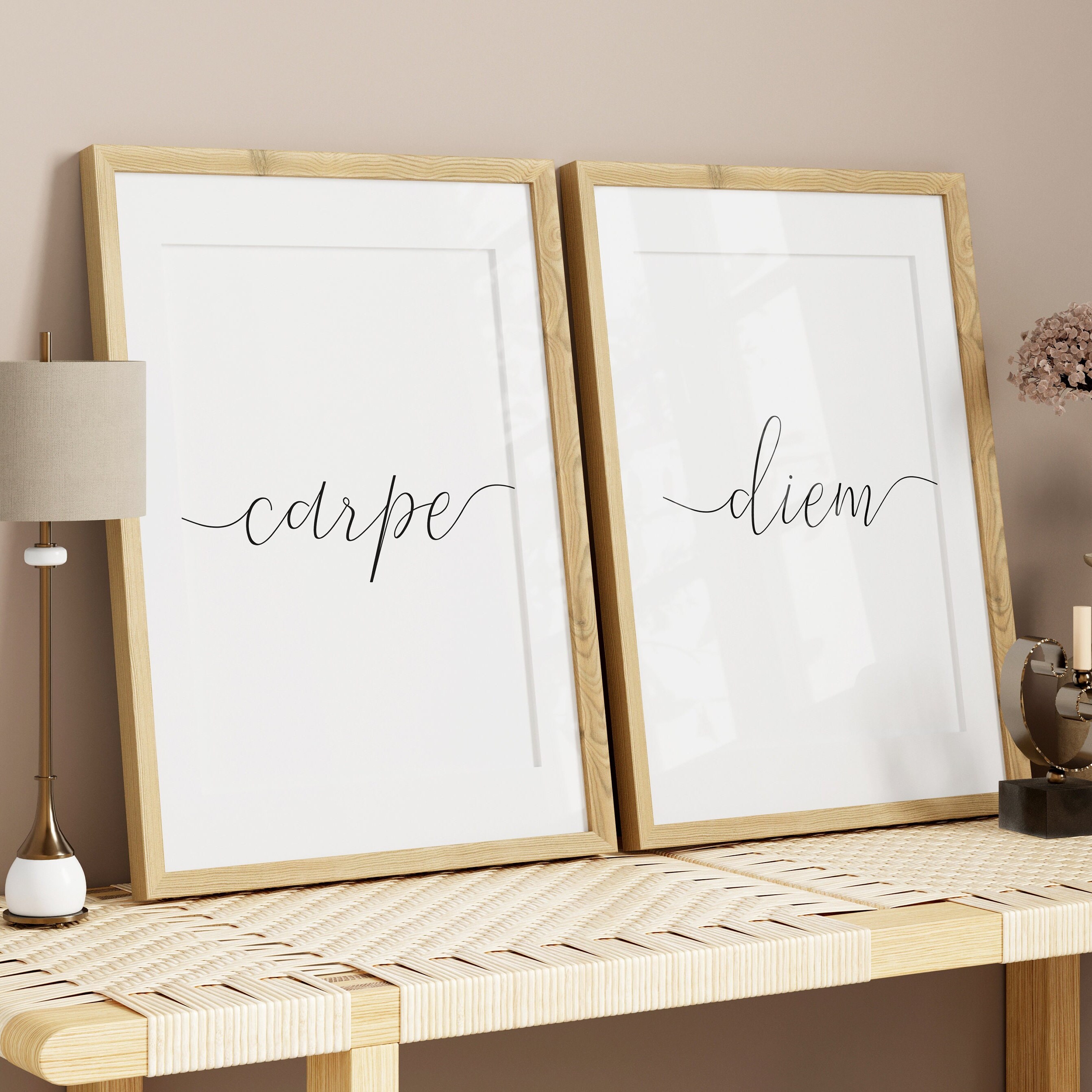 Carpe Diem Print Set, Set of 2 Prints, Seize the Day