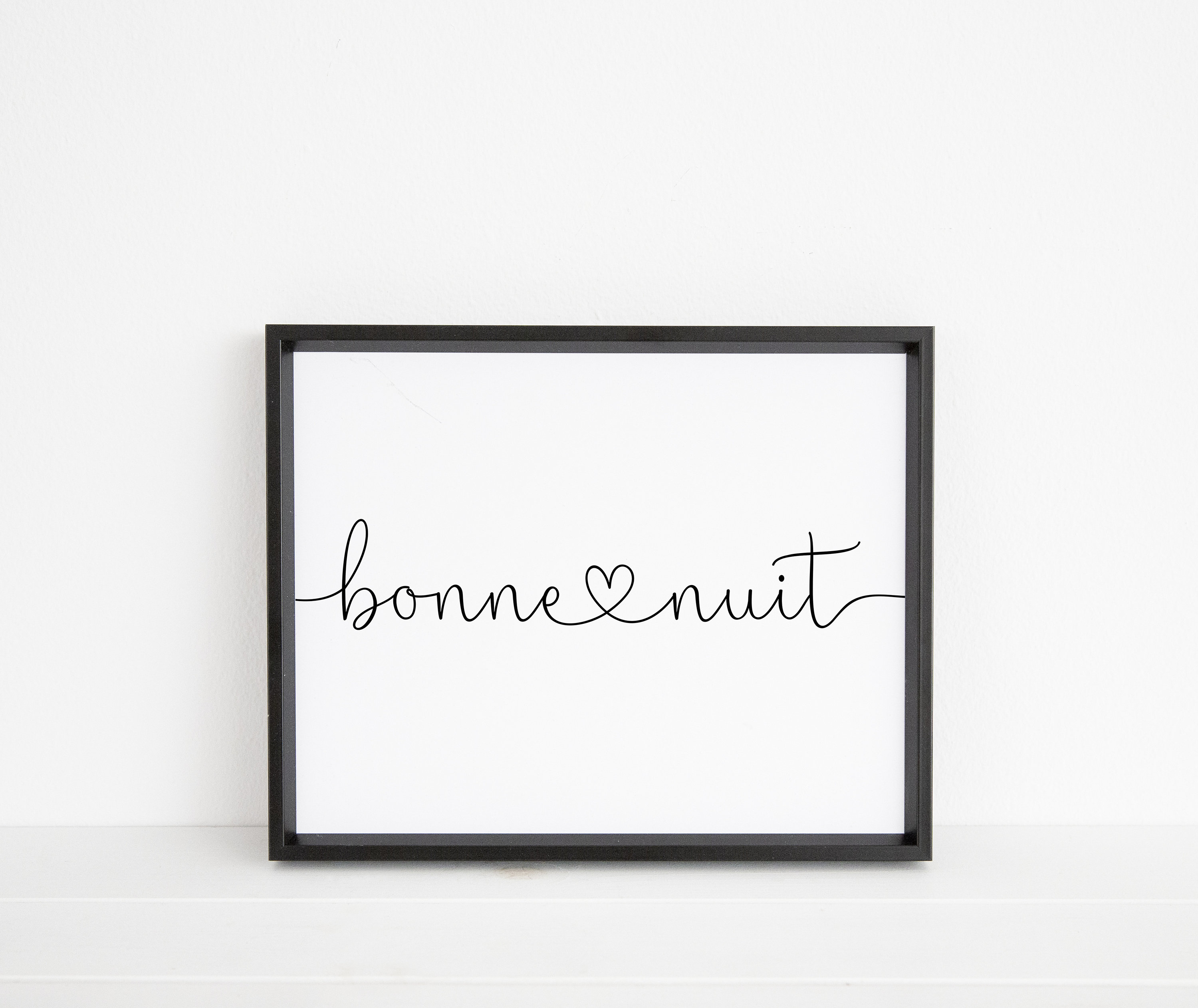 Bonne Nuit Printable Minimalist Digital Instant Download Wall - Etsy