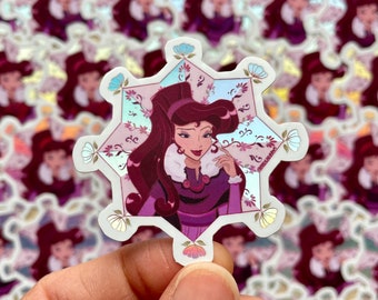 Greek Princess Snowflake Holographic Sticker | Hydroflask Sticker | Laptop Sticker | Sticker | Small Gift | Gift | Holographic