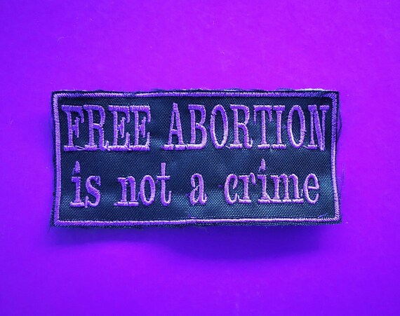 Choose thread color. FREE ABORTION Embroidery Patch Size 10x5cm