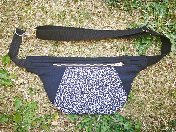 Fanny pack Shoulder BAG 1 grey Leopard Pocket