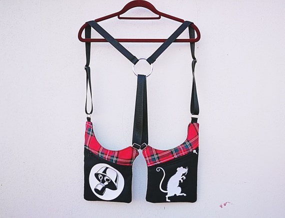 Holsterbags Holster Cartridge Strips 2 pockets 4 regulators plaid fabric images applied in vinyl textile