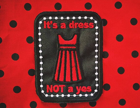 Patch Embroidered in thread. Size 10x7 cm approximate color of letters and dress to choose.