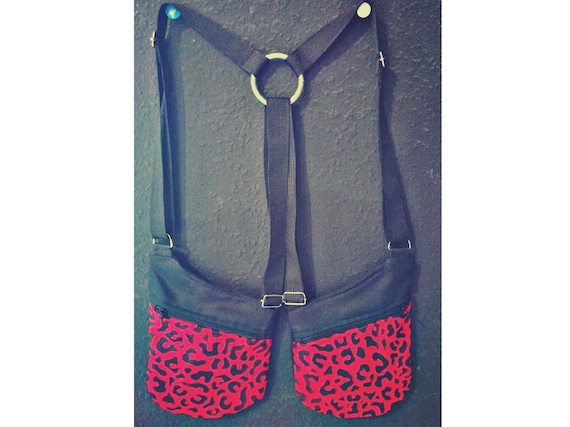 Cartridge strips Red Leopard 2 pockets with zipper Holsterbags holsters. More Colors to choose