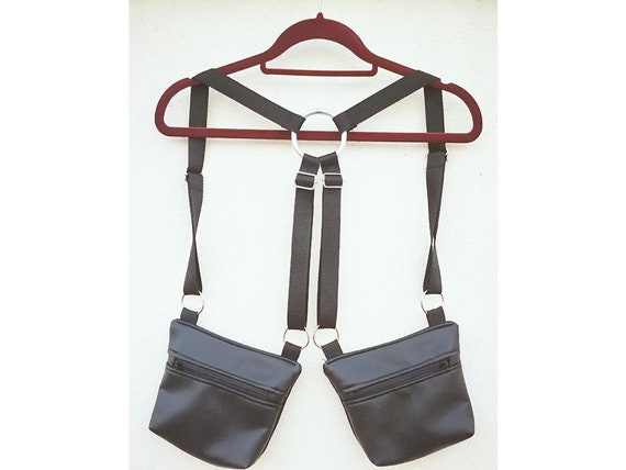 Holsterbags Leather Holster (synthetic skin) 2 Adjustable Strap pockets. Small size Bags