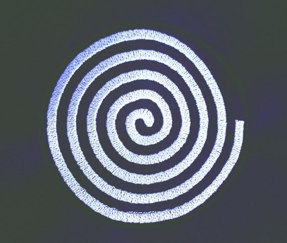 Patch Embroidered on spiral wire 8 cm white or yellow