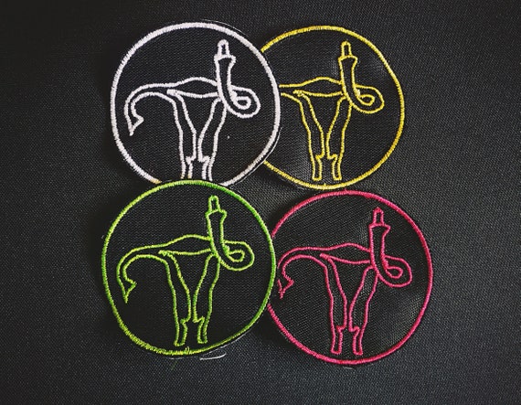 Feminist sleeve cut ovary patch. Size 5 cm. Thread color to choose.