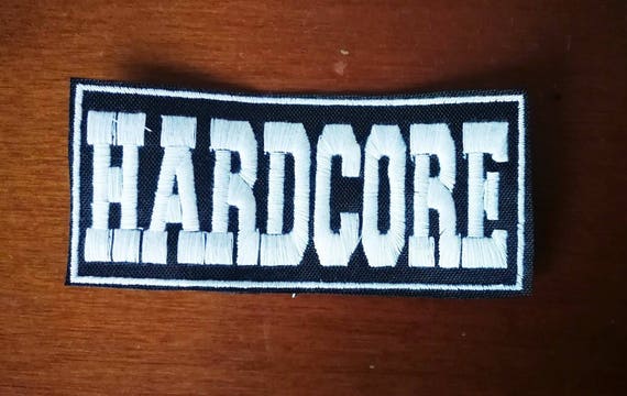 Parche hardcore 10 x 4cm aproximadamente