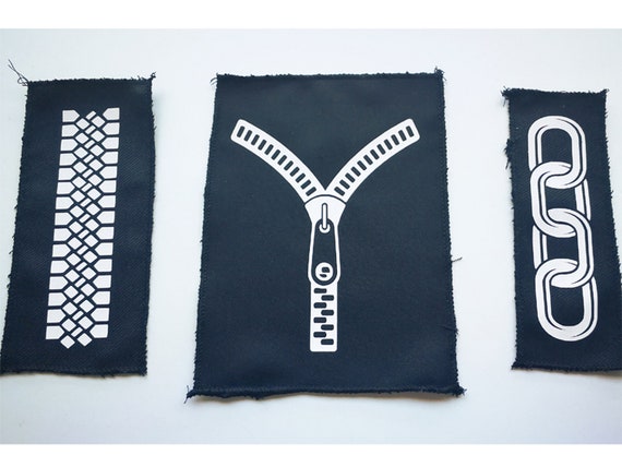 Eco-Vinyl Textile patches. Select Design. Remeshed edges (not fraying)