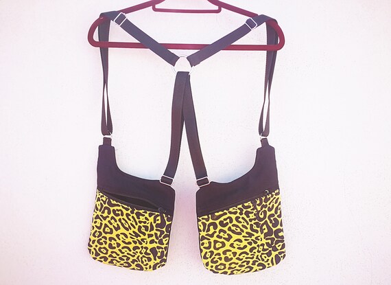 Cartridge strips Yellow Leopard 2 pockets with zipper Holsterbags holsters. More Colors to choose