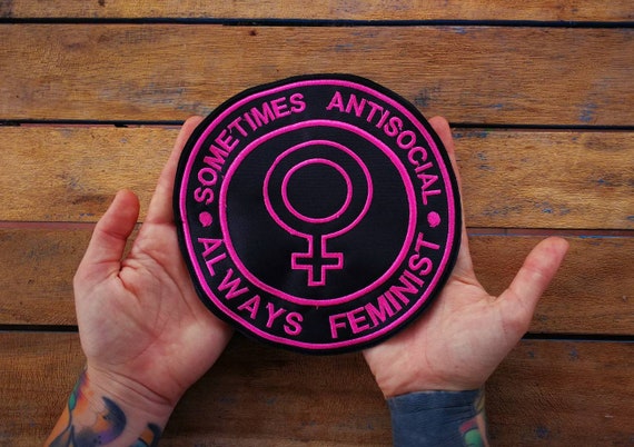 Patches Embroidered in thread. Original own design of 'la cienaga' Size 16 cm Sometimes Antisocial always feminist.