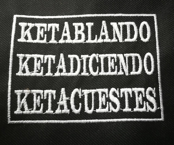 Embroidered patches in wire size 10 cm ketamine Rave Tekno