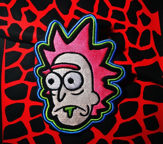 Textile Patch Embroidery in Rick and Morty. Size 15x12 cm approximate.