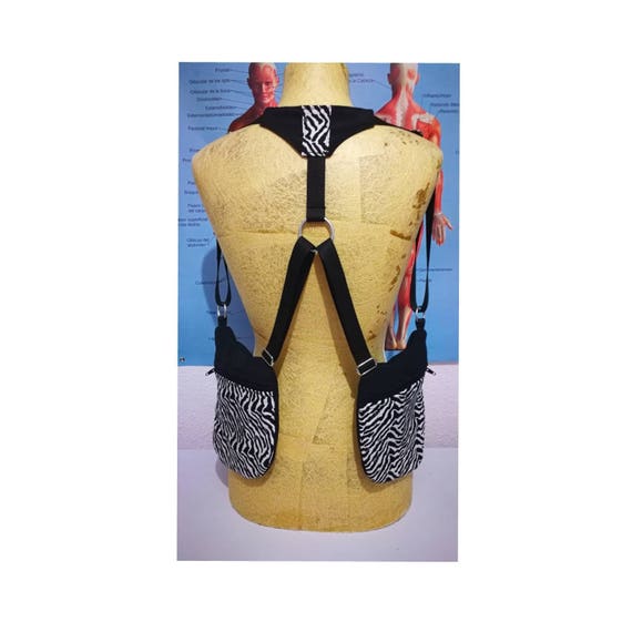 Strips Holster Zebra 2 pockets Riñoneras holster Bag holsters Shoulder bag