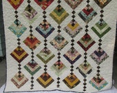 Silver Spring 77 quot x 79 quot King Quilt Gold Silver Embellished Oriental Prints Lush Japanese Chinese Patterns Silver Waters Design Pillow