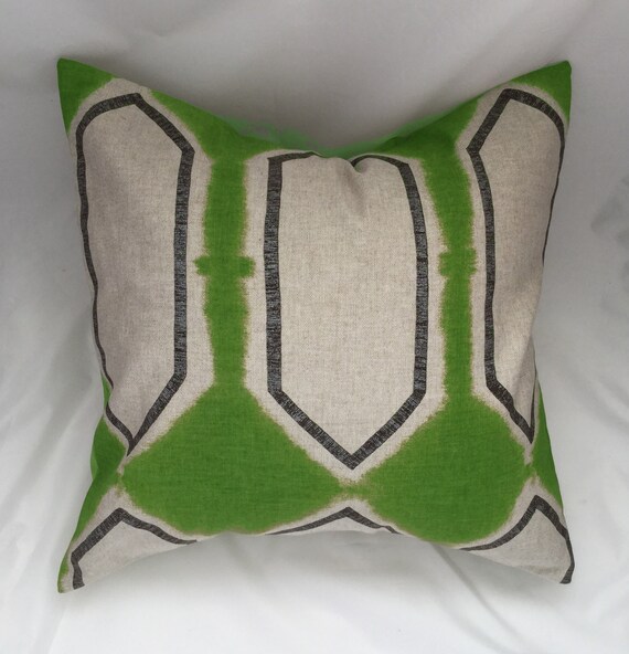 Green Pilllow Cover Lime Green And Beige Pillow Covers Etsy
