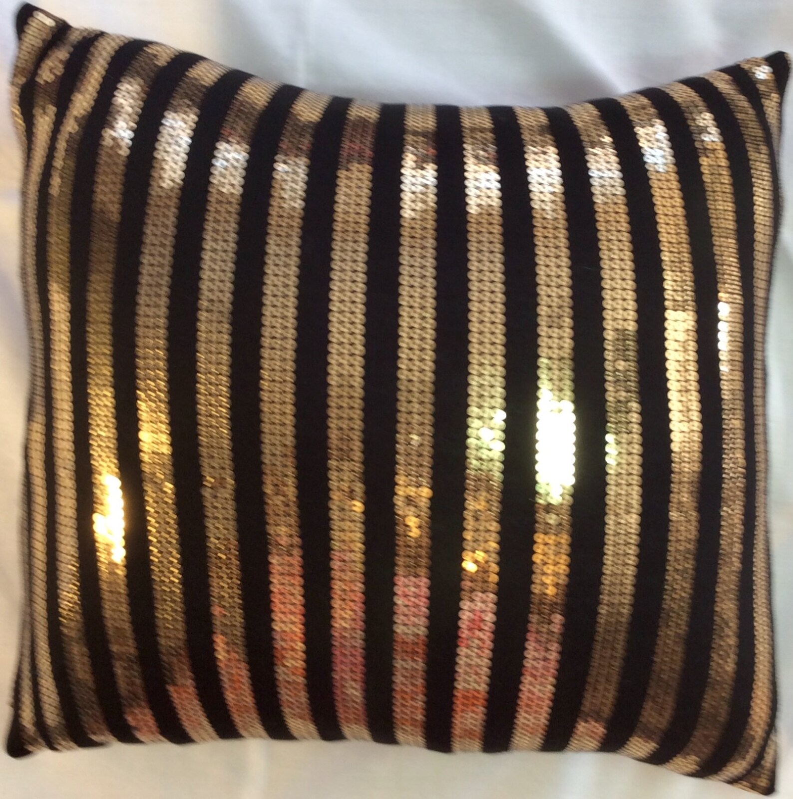 Sequin Pillow Cover Black Pillow Gold Sequin Pillow Black Etsy