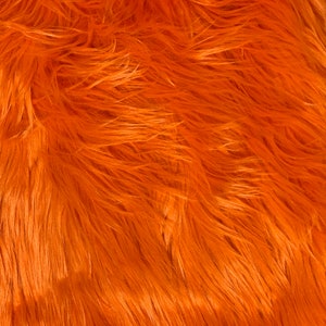 Orange Pillow cover, Bright Pumpkin orange Faux fur pillow, Decorative Pillow Halloween Fur orange 90s Throw Pillow Fall Orange Pillow Cover