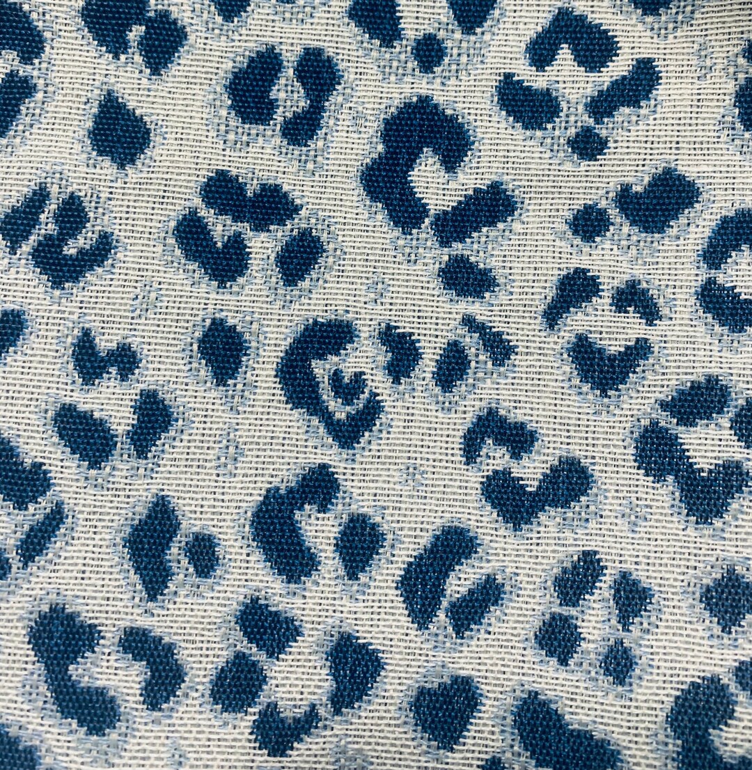 Blue Leopard Decorative Pillow Cover Blue Velvet Throw Etsy