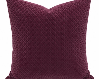 home decorPlum Velvet Pillow Cover - Purple pillow - Velvet Pillow - Plum Pillow - Decorative Pillow - More Sizes - Maroon Velvet