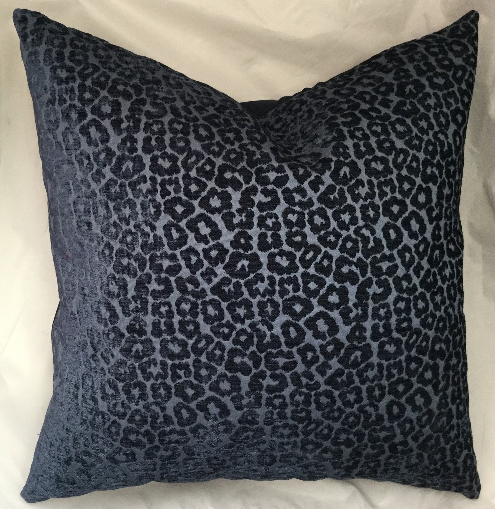 Indigo Blue Cheetah Pillow Cover leopard Blue Print Pillow Etsy
