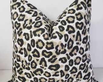 Leopard print pillow,Animal print throw pillow, Animal print cushion, Leopard pillow cover ,Large leopard print,Leopard print pillow,Cotton