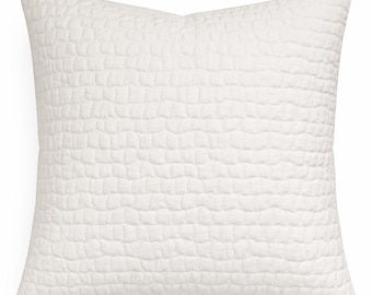 Off white pillow cover, Crème velvet pillow cover, Eggnog pillow cover, 20x20 crème velvet pillow, crocodile print, winter white pillow