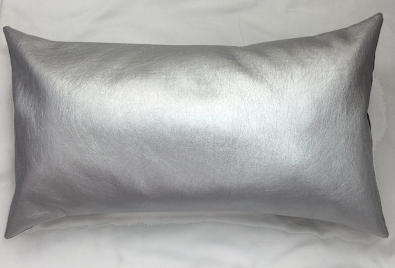 pillow covers Metallic faux leather Metallic Faux Leather Throw Pillow