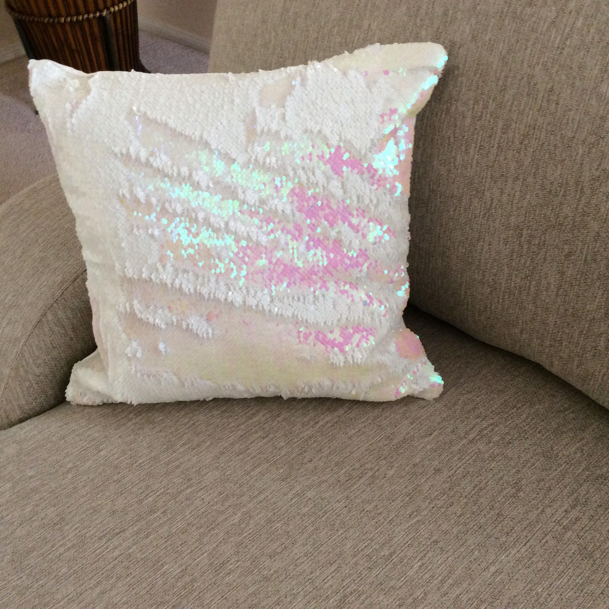 Blush sequin pillow hotsell