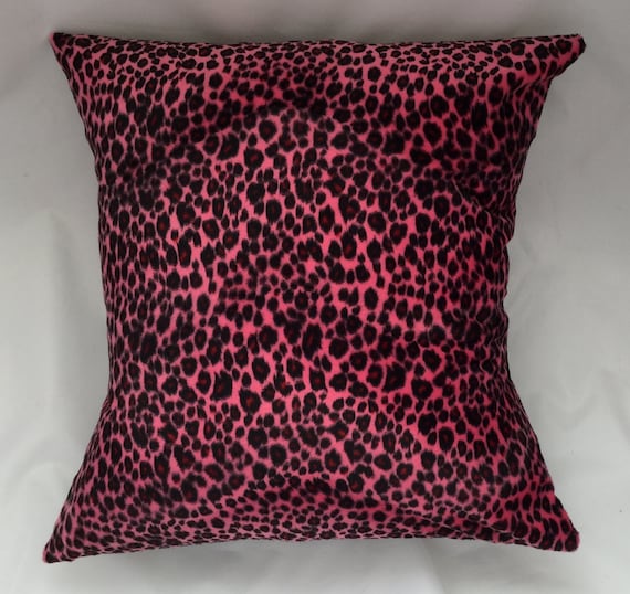 Leopard Pink Print Pillow, Animal Print, Throw Pillow, Pink and black pillow cover, Safari animal print, Girls decor, Jungle pillow