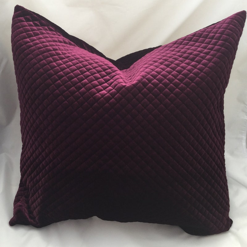 Deco Velvet Plum Throw Pillow