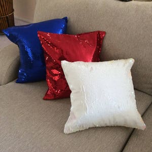 Blue Pillow, Blue Sequin pillow, Pillow Cover, Sequin Throw Pillow, blue Pillow, Sequin blue pillow, Sequin pillow cushion, Sequin pillow