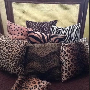 Animal Print Pillow, Leopard pillow cover, Tiger Pillow, Giraffe pillow, Cheetah pillow, Zebra Pillow, Safari animal print, Jungle pillow