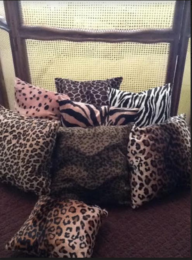 Animal Print Pillow, Leopard Pillow Cover, Tiger Pillow, Giraffe Pillow, Cheetah Pillow, Zebra