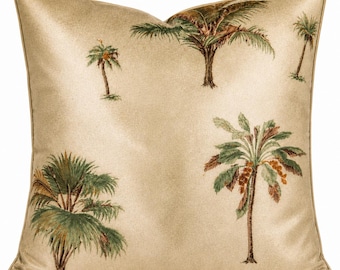 Gold Pillow, Gold faux Suede, Champagne gold pillow cover, Decorative pillow, Gold faux Suede throw pillow ,Palm Trees  Home  Decor