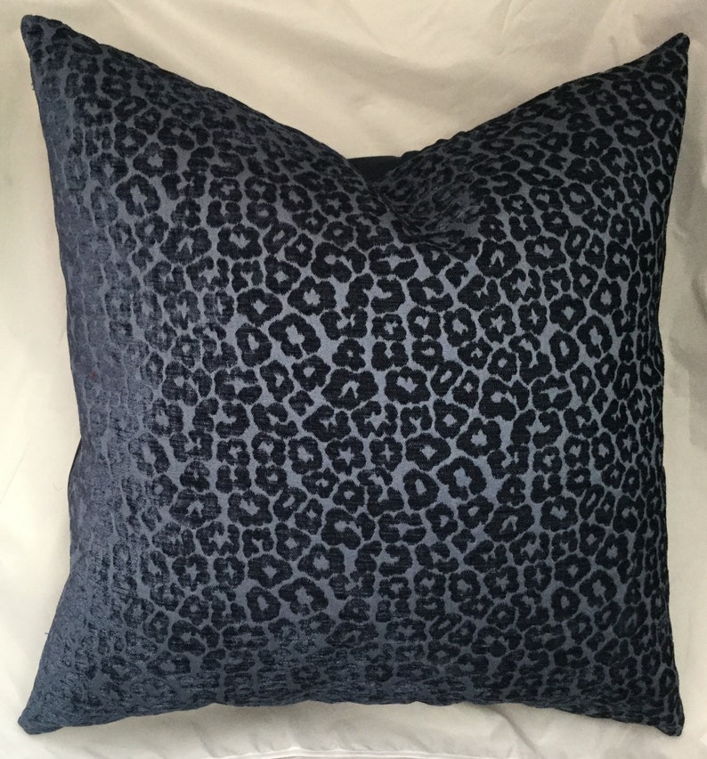 Indigo Blue Cheetah Pillow Cover leopard Blue Print Pillow Etsy