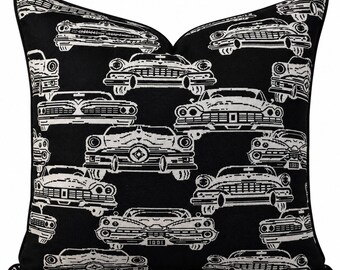 BLACKFRIDAY Cars pillow, Man cave pillow, Classic car pillow, Antique car pillow, Vintage cars pillow cover, Throw pillow, decorative pillow