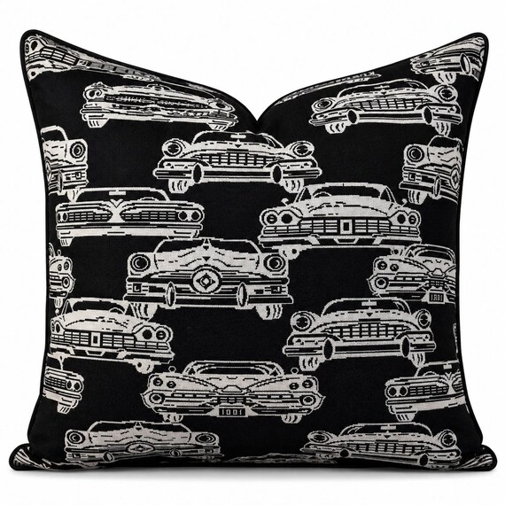 BLACKFRIDAY Cars pillow, Man cave pillow, Classic car pillow, Antique car pillow, Vintage cars pillow cover, Throw pillow, decorative pillow
