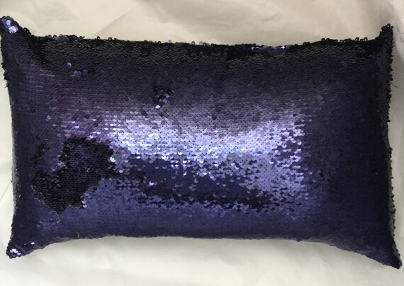 Blue sequin pillow discount