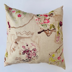 Asian Pillow cover,Linen pillow, Pagoda pillow cover, Chinoiserie decor, Japanese pillow, Oriental pillow, Chinese pillow, Asian pillow