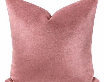 Faux Suede Decorative Pillow, faux suede pillow cover, faux suede Throw Pillow,  Pillow Cover, Gift for her, Furnishing, Accent Pillow